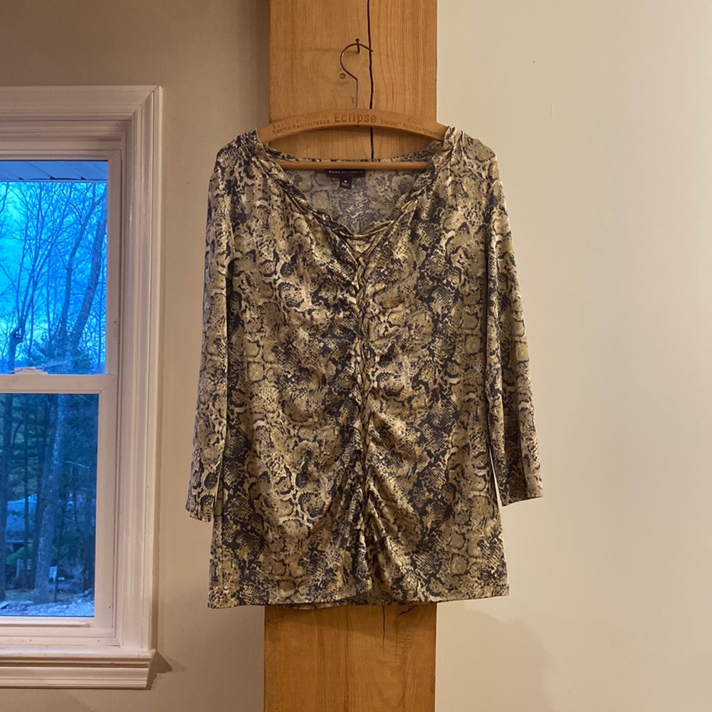 Dana Bachman long sleeve snakeskin patterned top
